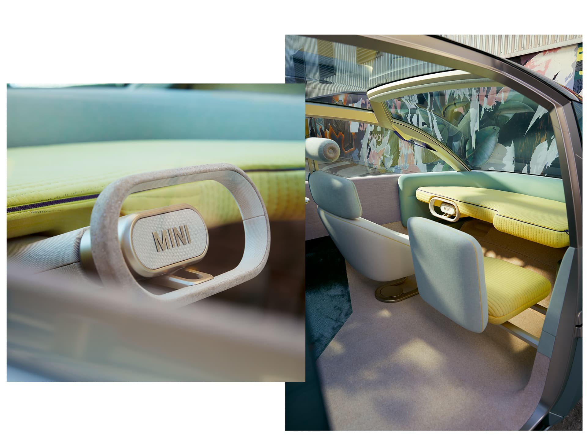 mini urbanaut - steering wheel and seats